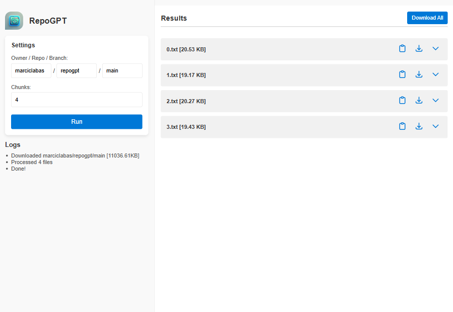RepoGPT Screenshot